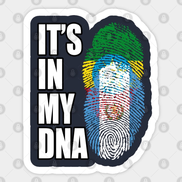 Guatemalan And Ethiopian Mix DNA Flag Heritage Sticker by Just Rep It!!